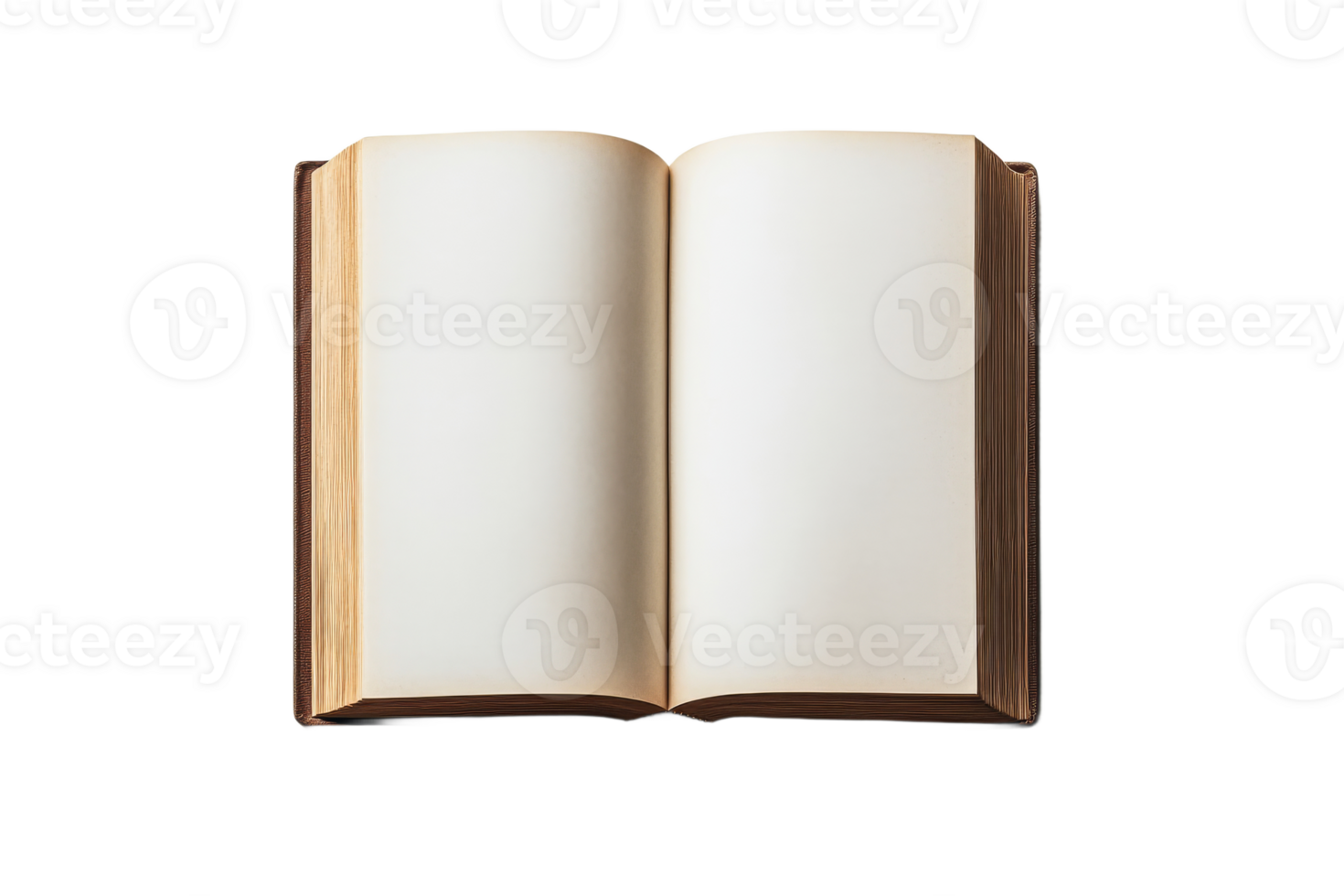 Blank pages in an open book waiting for creativity png