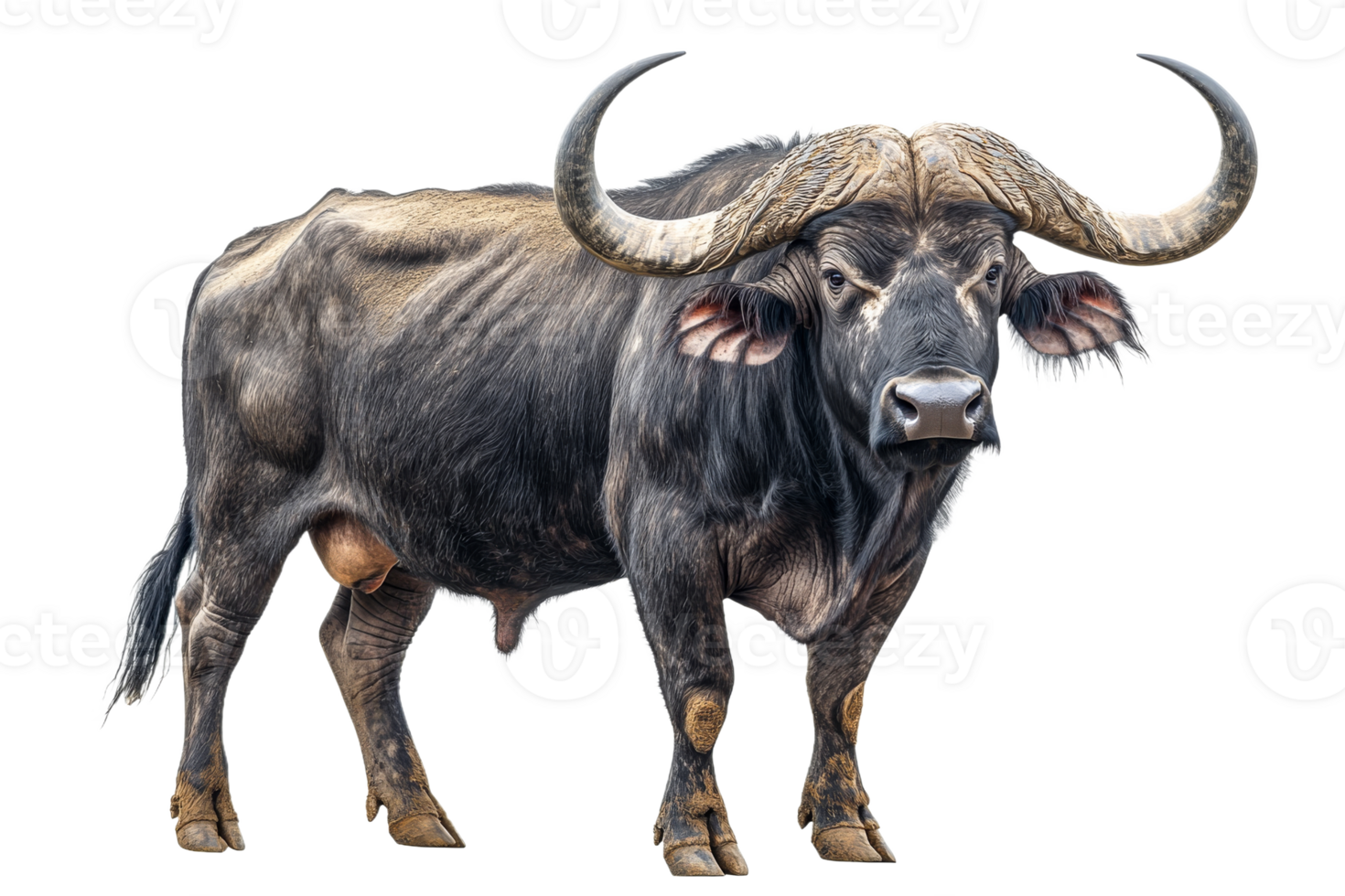 African buffalo standing confidently in a natural pose png
