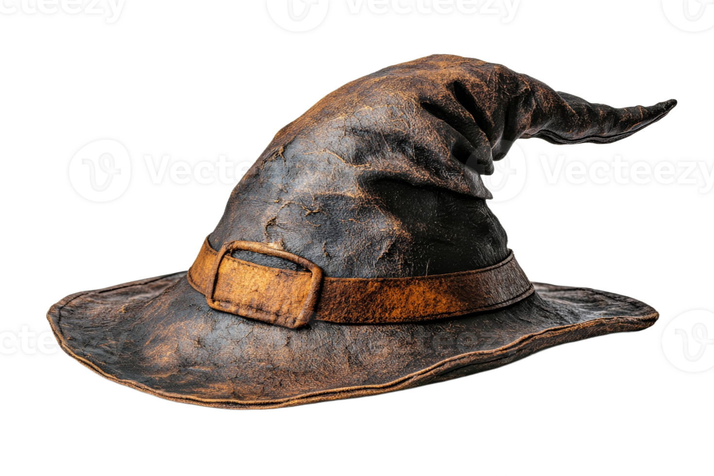 Crafted wizard hat with weathered details and texture png