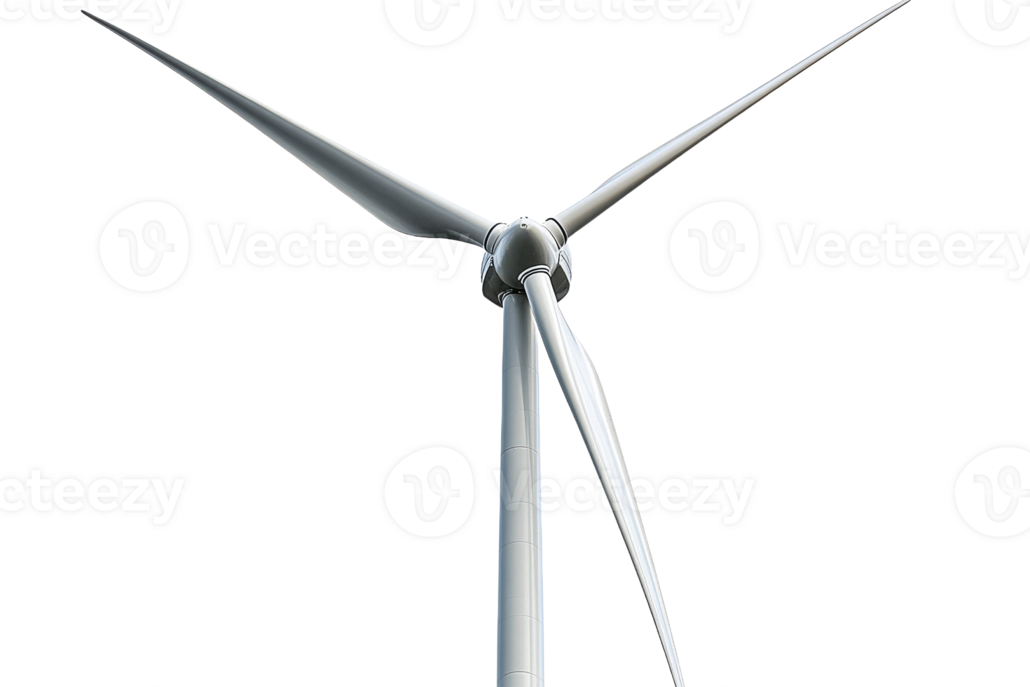 Large wind turbine image with transparent background png