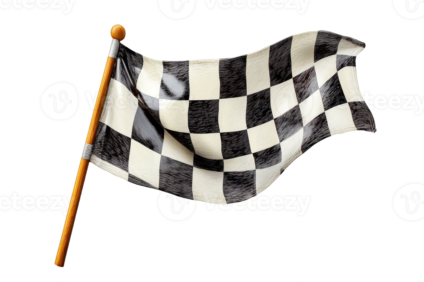 Vintage checkered flag waving in a racing environment png