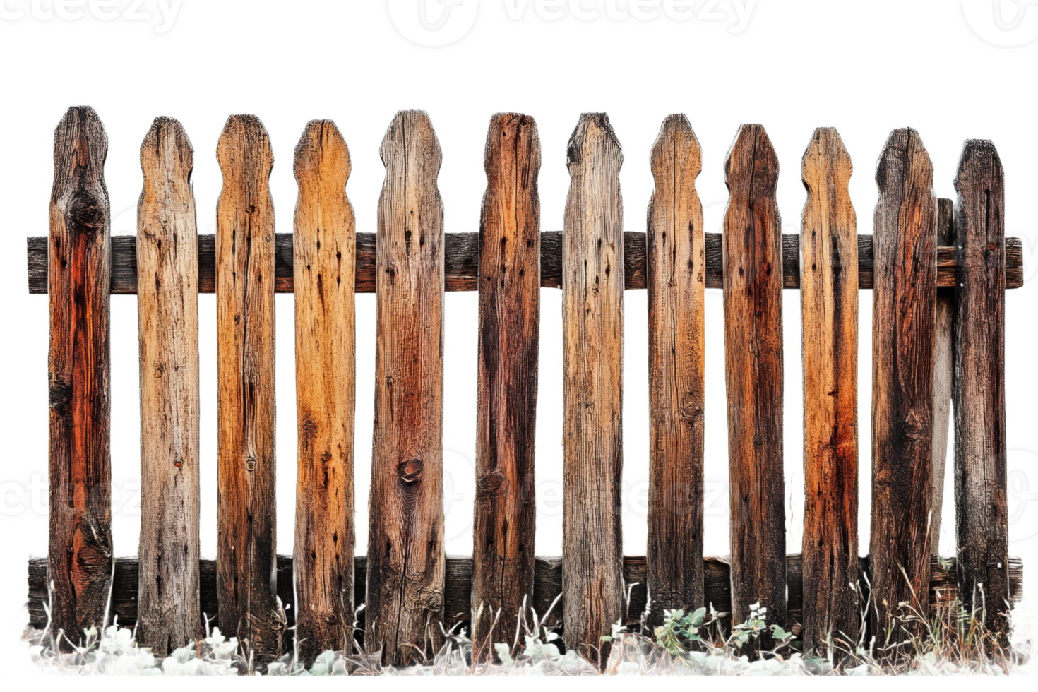 Wooden fence with rustic texture and natural hues png