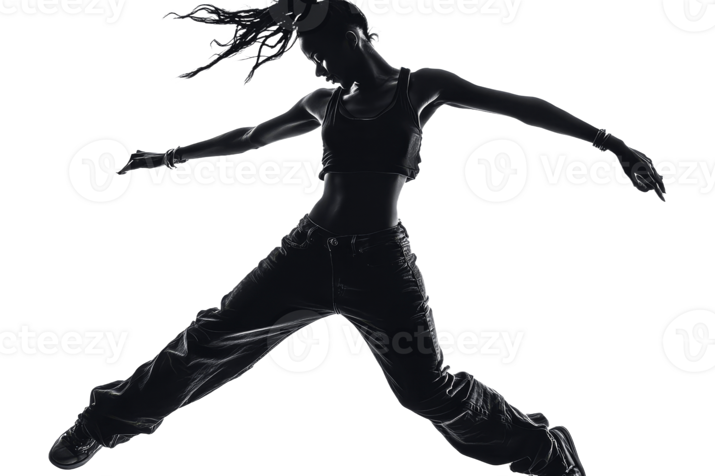Dynamic Dancer in Motion, Cut Out Transparent png