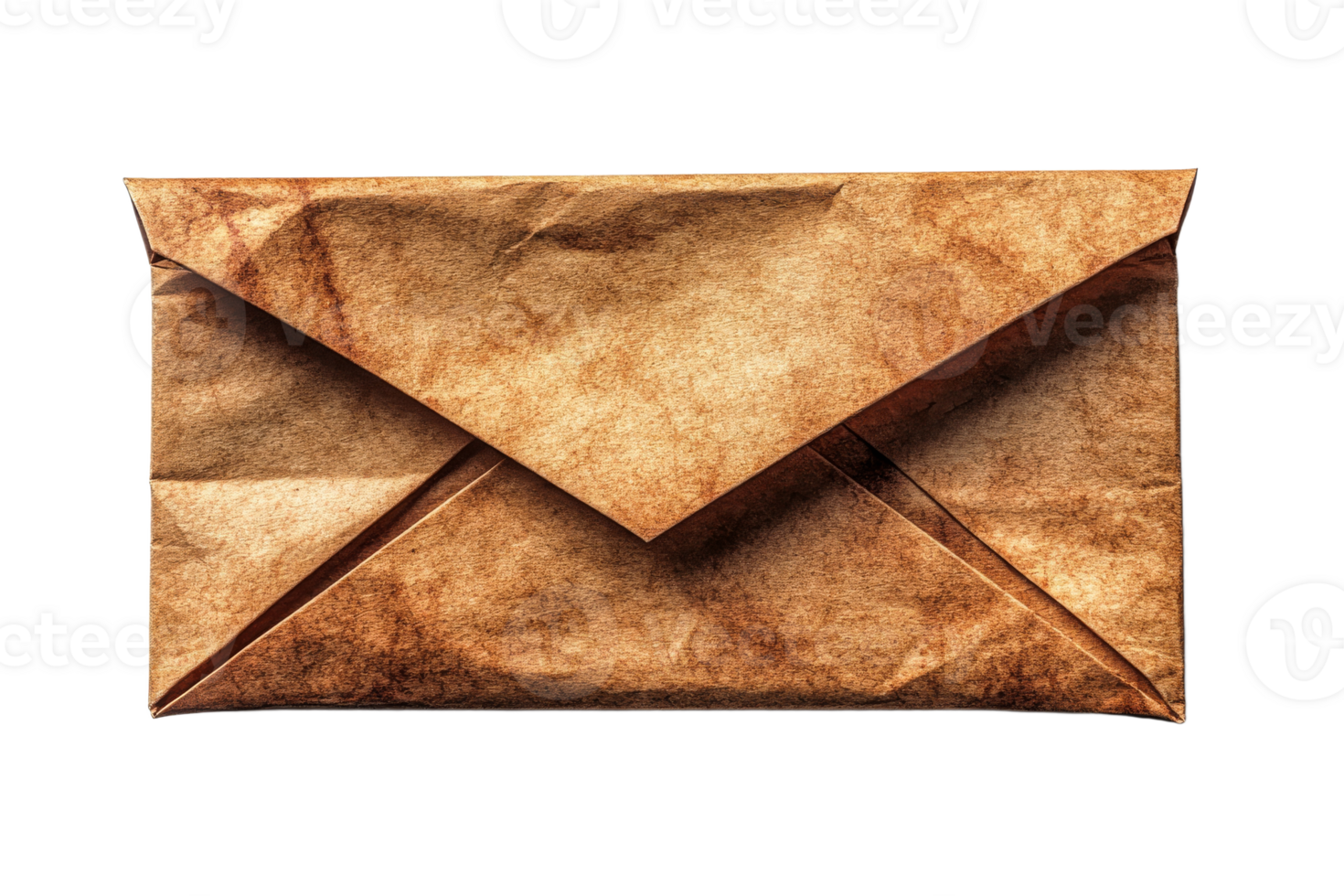 Old Envelope Aged Paper Correspondence Secret Message, cut out transparent png