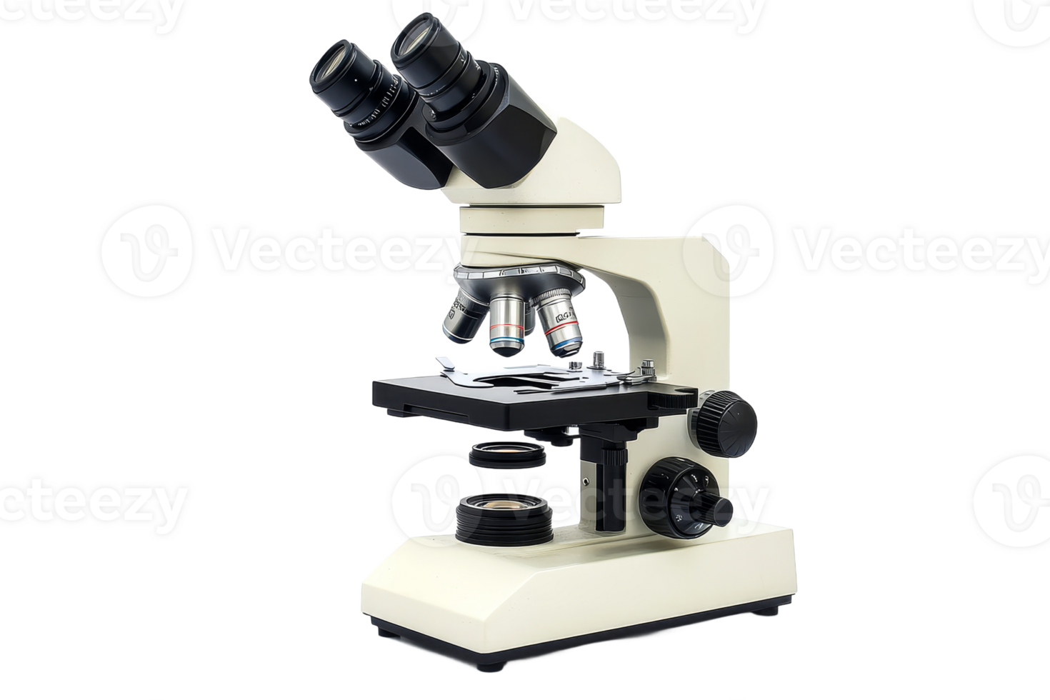 Microscope for scientific research and analysis equipment, cut out transparent png