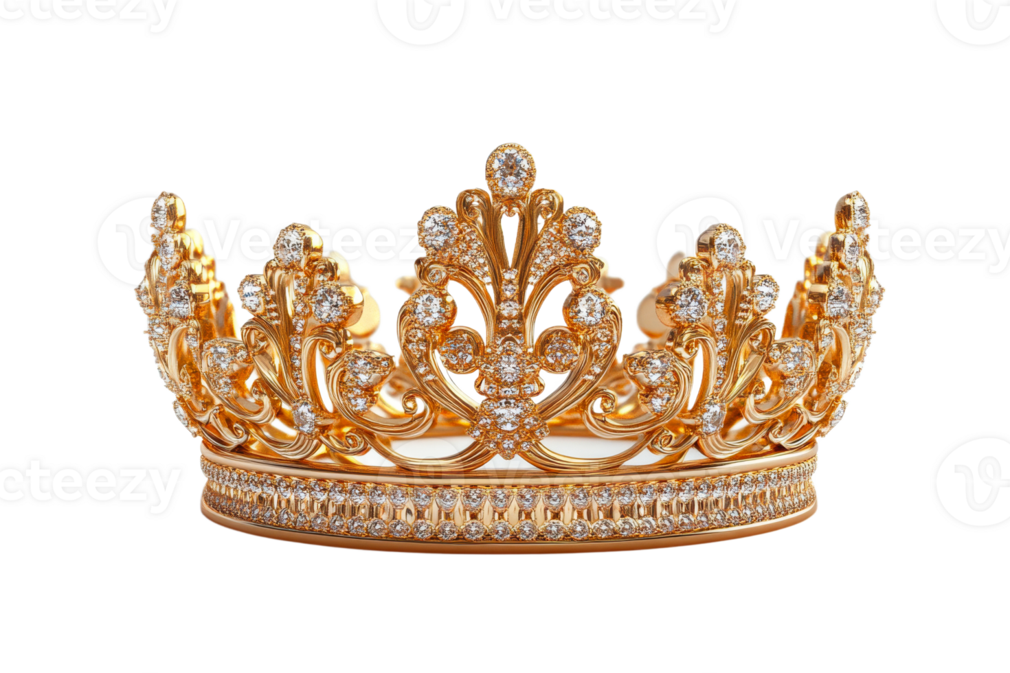 Golden crown with diamonds, luxury, regal, sparkle, royal, cut out transparent png