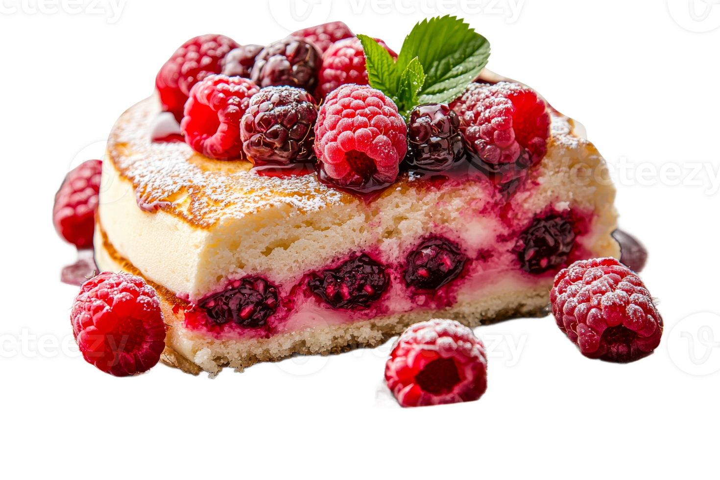 Delicious Raspberry Cake Slice Dessert Food, cut out transparent png