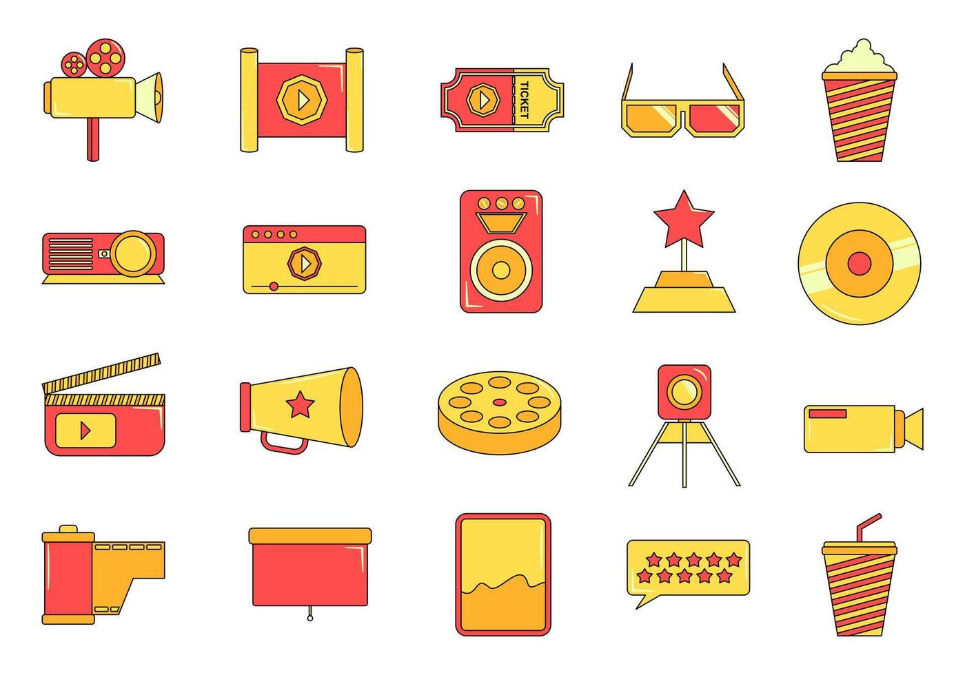 Cinema and Entertainment Icon Element vector