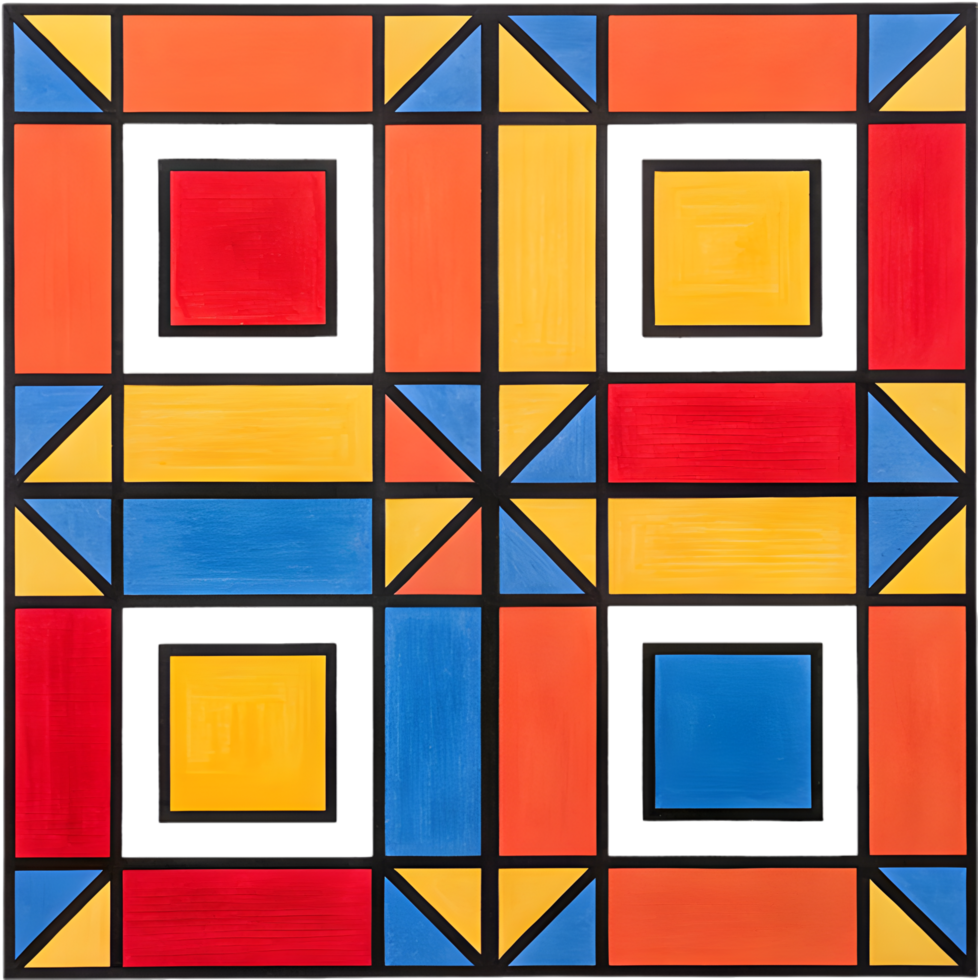 Vibrant abstract designs with geometric shapes for modern clipart. . png