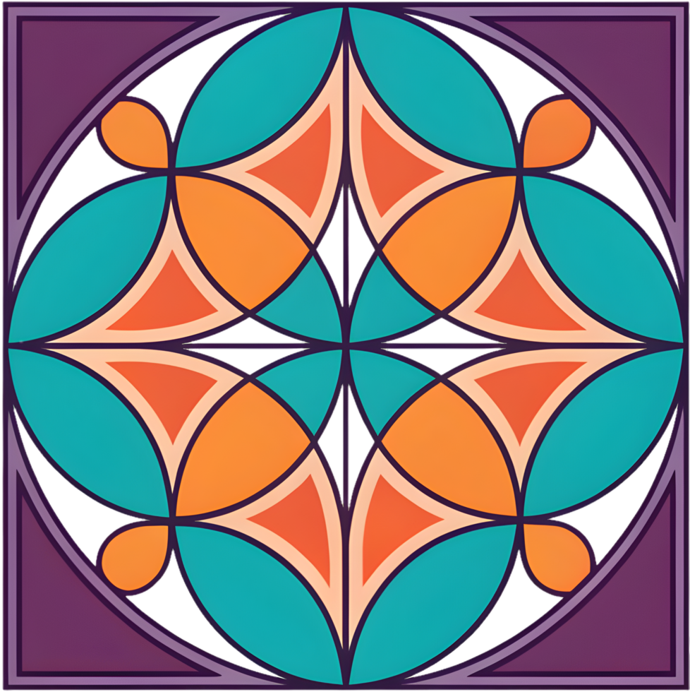 Dynamic and colorful geometric patterns for digital artwork clipart. . png