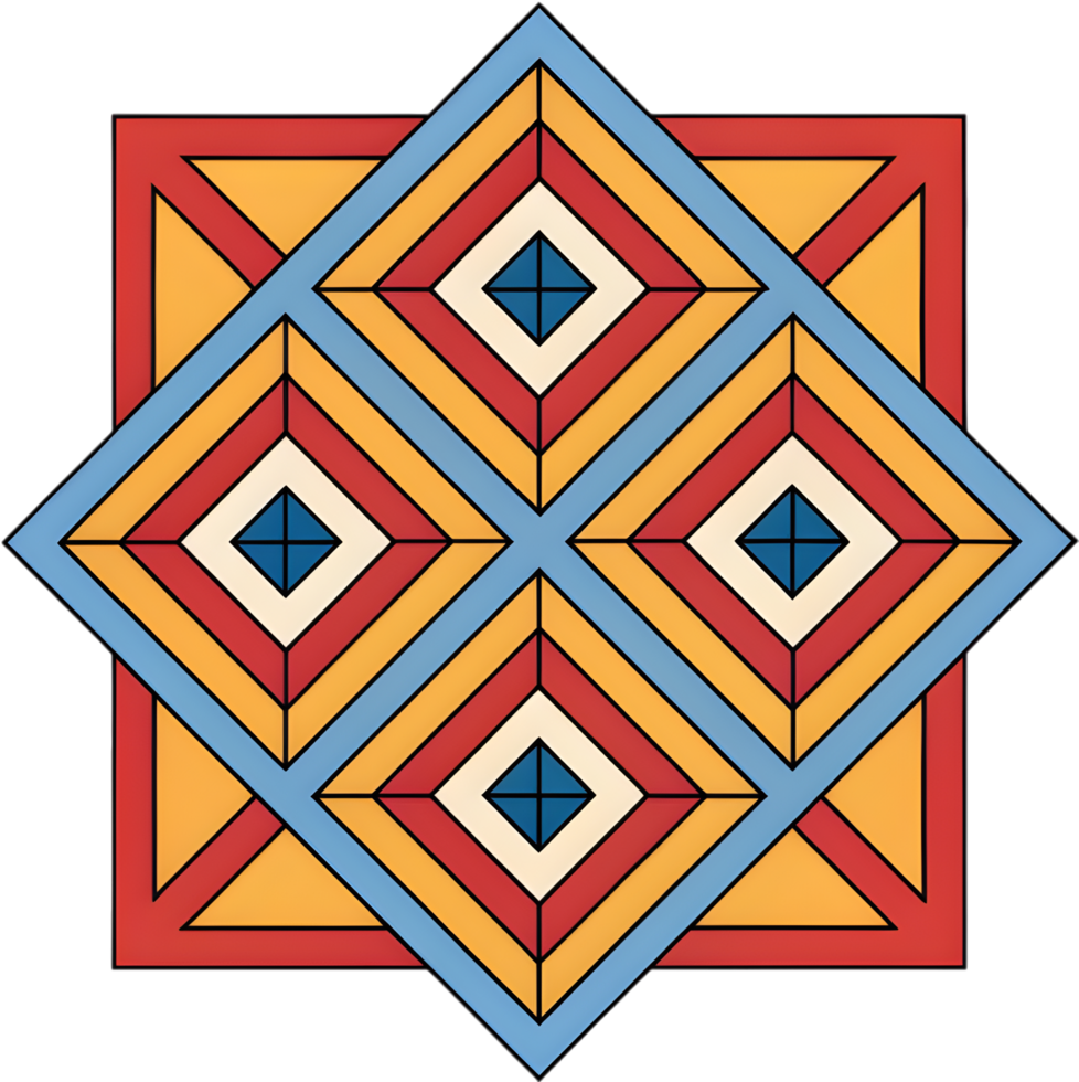 Creative abstract visual designs with geometric shapes for modern clipart. . png