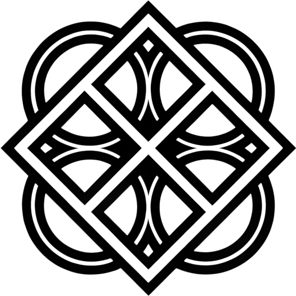 Minimalistic abstract geometric shape with clean lines and perfect balance. . png