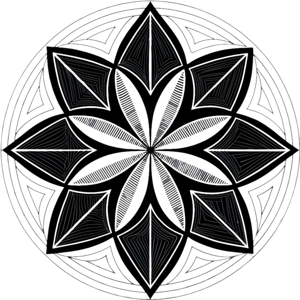 Geometric abstract shape with precise balanced design and elegant pattern. . png