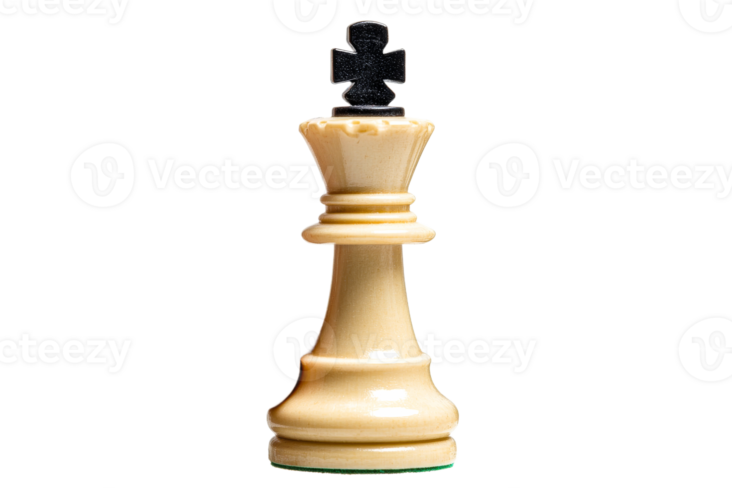 Chess king, white piece, on black background, strategy, game, cut out transparent png
