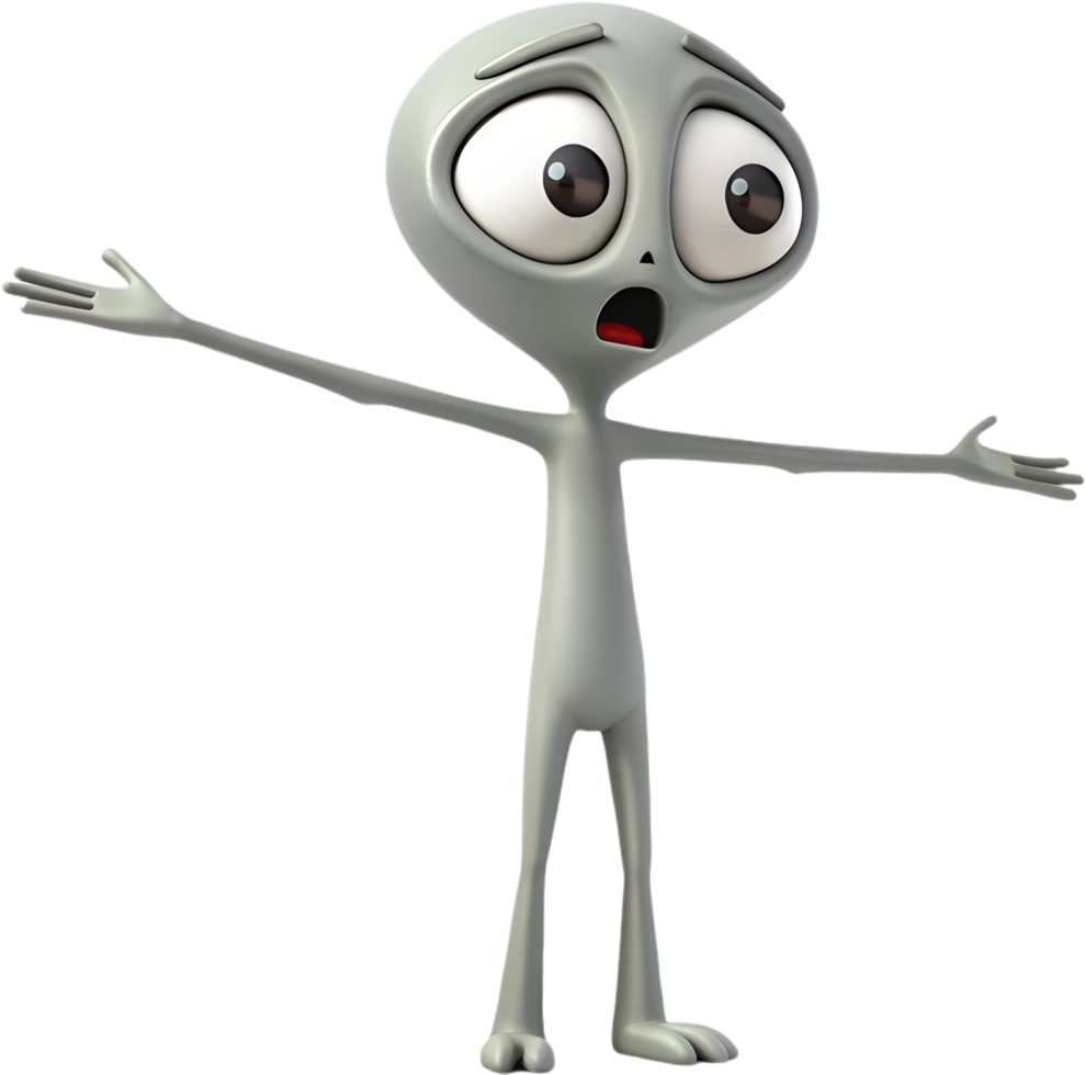 Colorful Alien with Big Eyes and a Fun Personality. . png