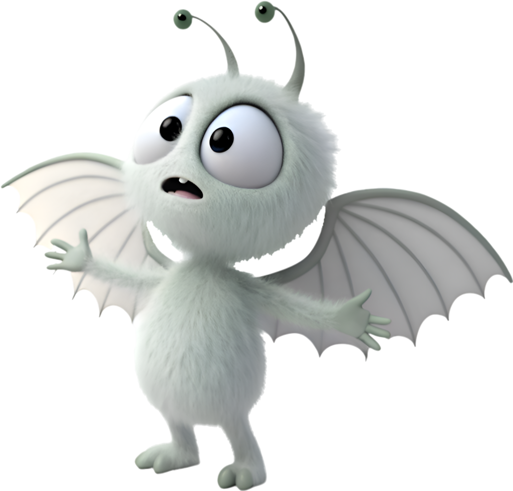 Expressive Alien Character with Playful Personality and Big Eyes. . png