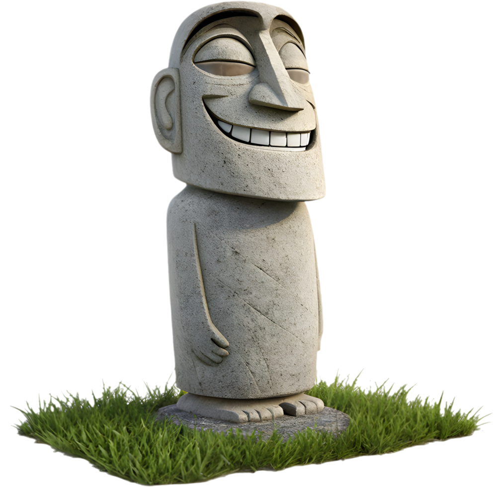 Moai statues embody the mysterious heritage of Easter Island. . png