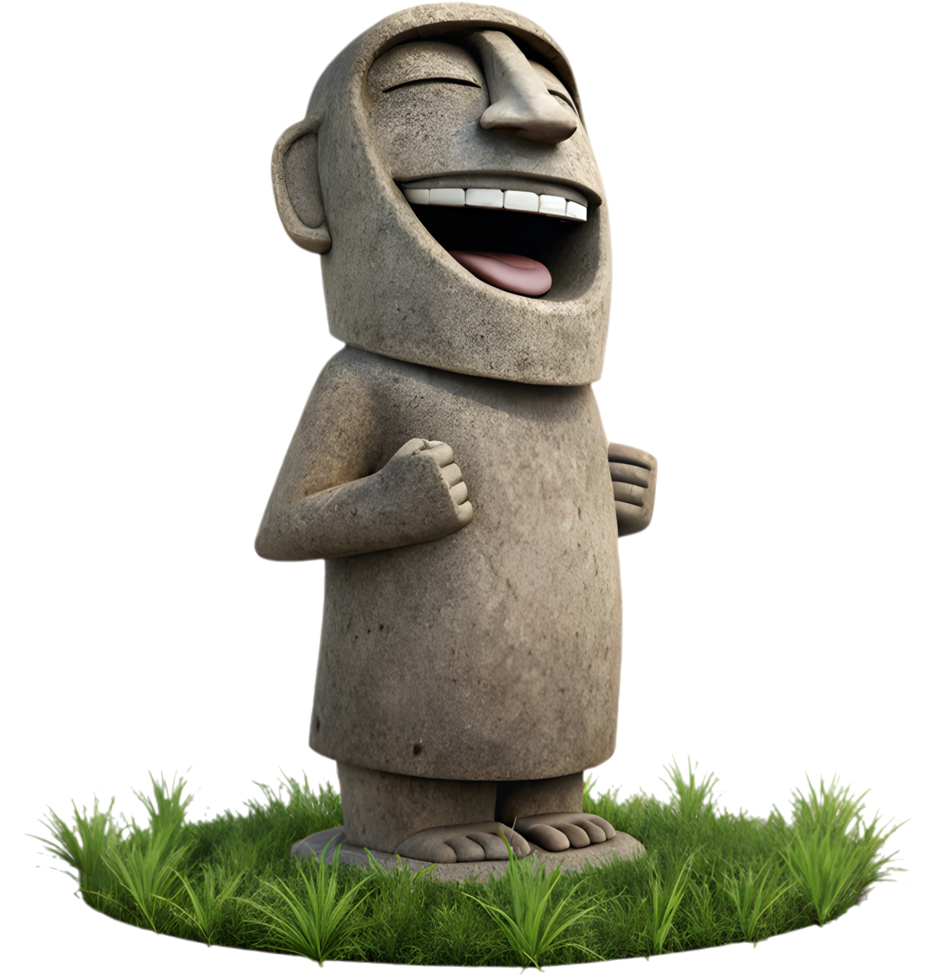 The Moai statue is a monumental symbol of Easter Islands culture. . png