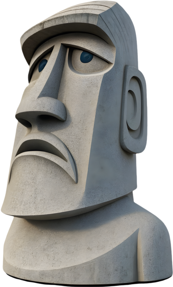 Moai statues are symbols of spiritual and cultural significance. . png