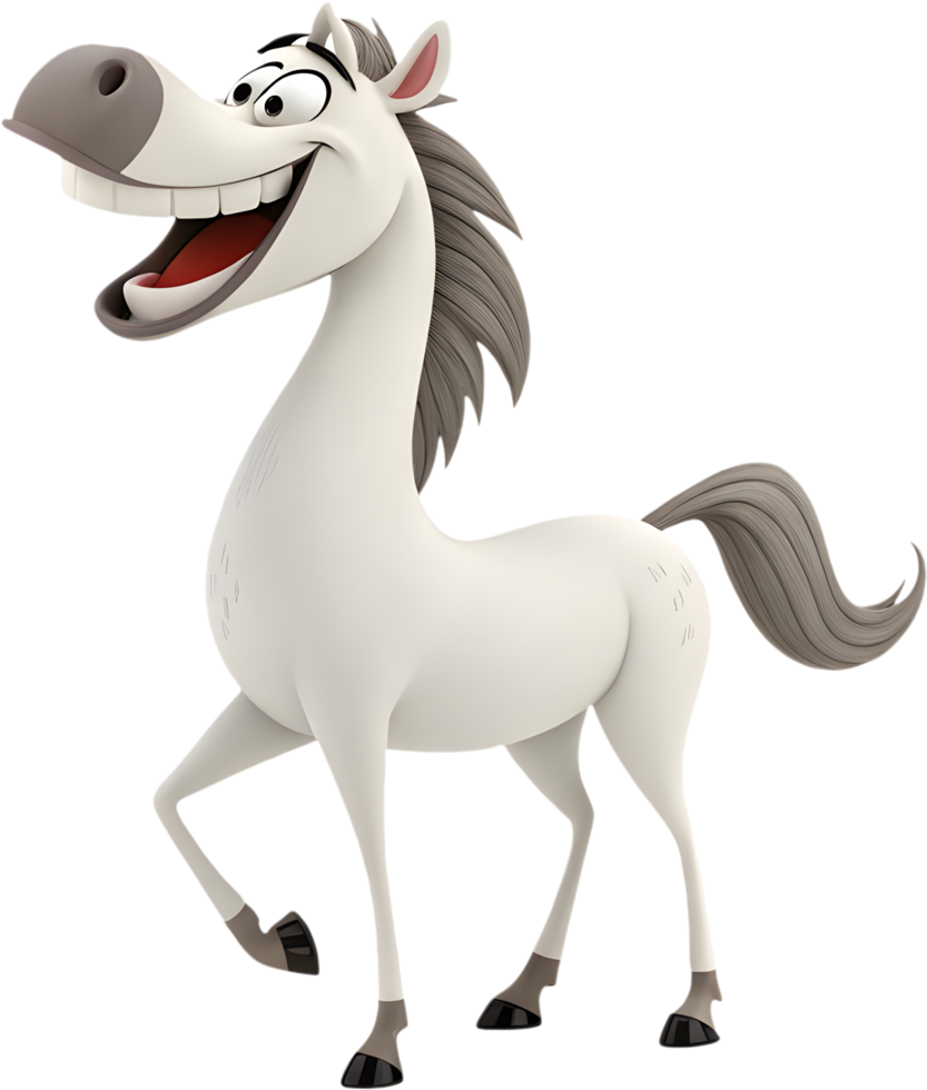 Andalusian horse in animated elegance and dynamic strength for clipart. . png