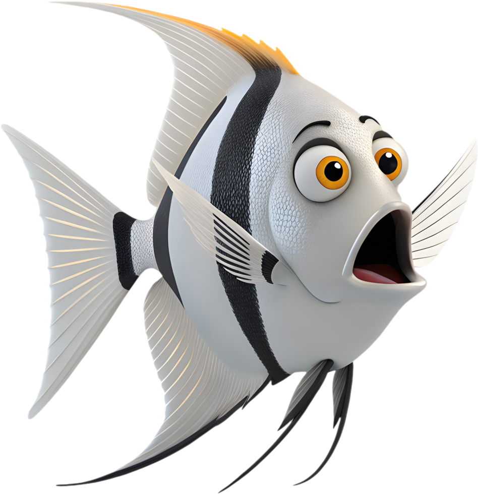 Stunning Angelfish Clipart for Aquatic and Tropical Art. . png