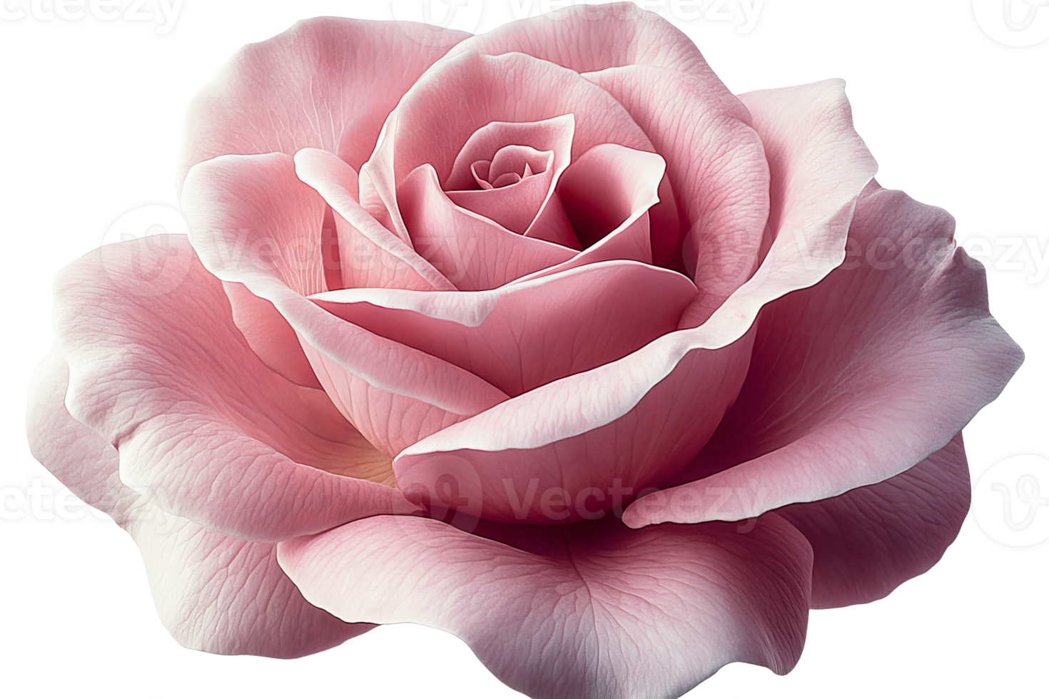 Exquisite Pink Rose Blossom, Detailed Petals, Floral Elegance, cut out transparent png