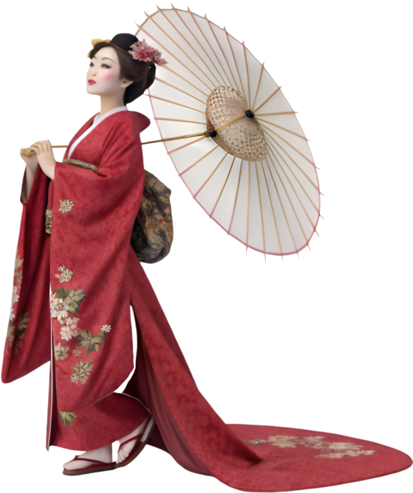 Exquisite Antique Japanese Dolls Showcasing Traditional Craftsmanship and Cultural Heritage. . png