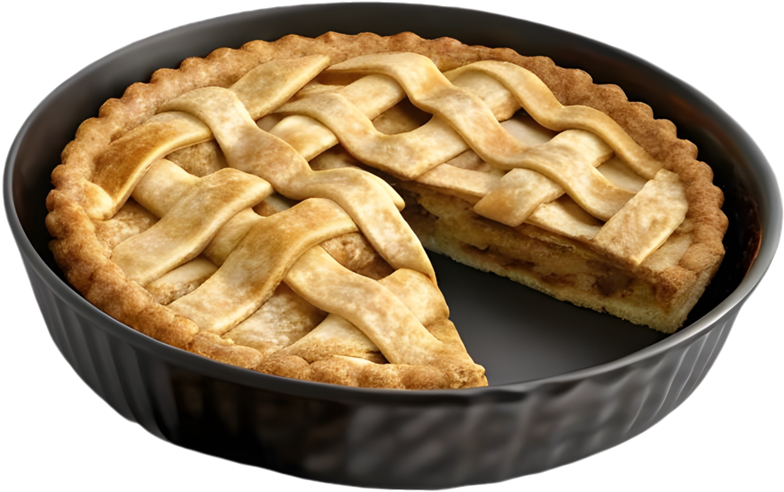 Beautiful apple pie drawing with homemade style. . png
