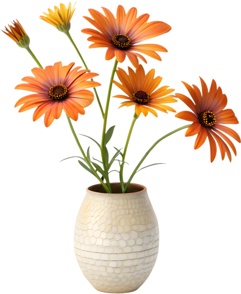 Bright and vibrant Arctotis flowers blooming for pollinator attraction. . png