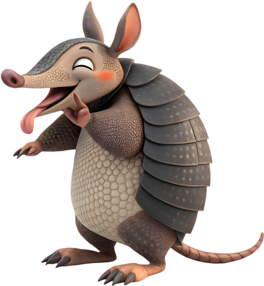 Armadillo Artwork with Scaled Armor for Maximum Defense. . png