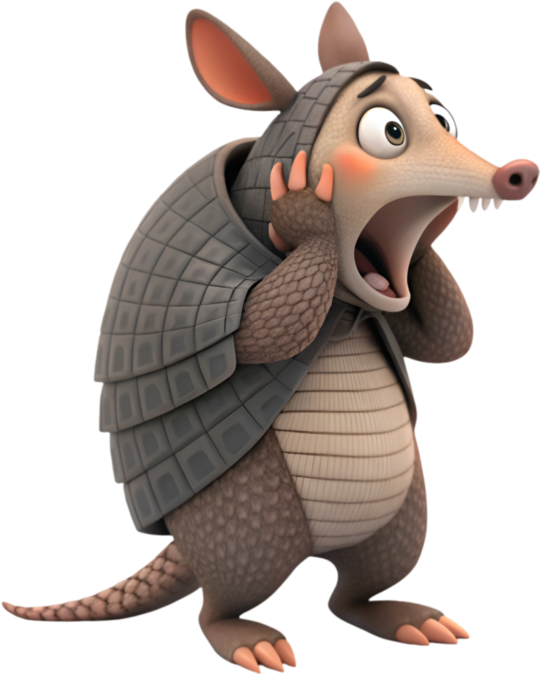 Detailed Armadillo Artwork with Armored Defense Feature. . png