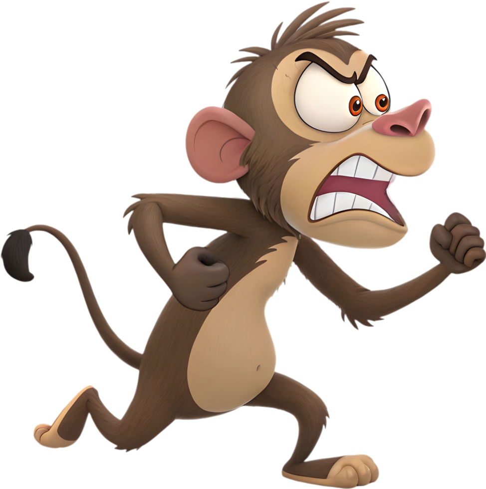 Muscular Primate with a Striking and Powerful Pose. . png