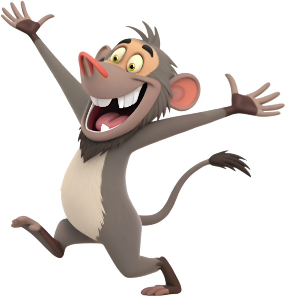 Expressive Baboon Capturing the Spirit of Nature. . png