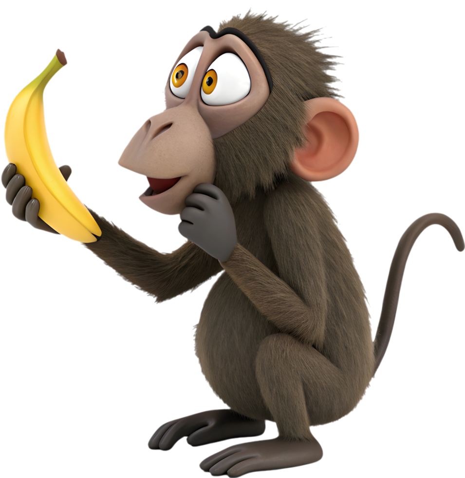 Wild Beast Baboon Staring with Intense Determination. . png