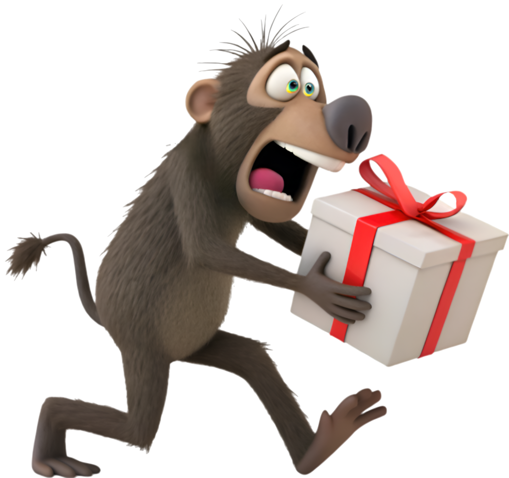 Mighty Primate Showcasing Strength and Sharpness. . png