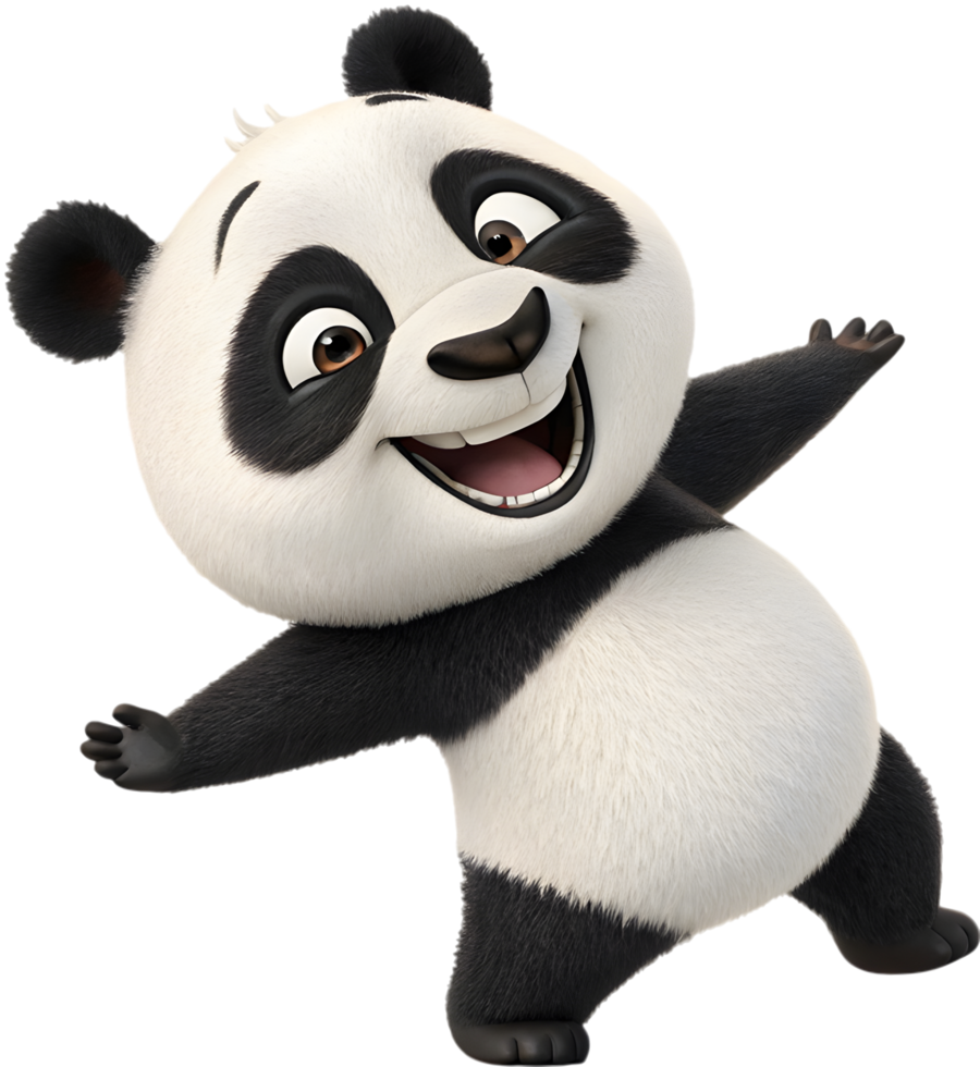 Friendly and Adorable Baby Panda with Soft Fur. . png
