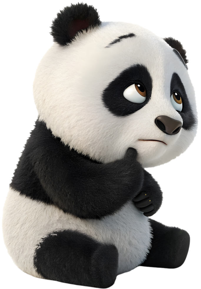Sweet and Chubby Baby Panda with a Soft Look. . png