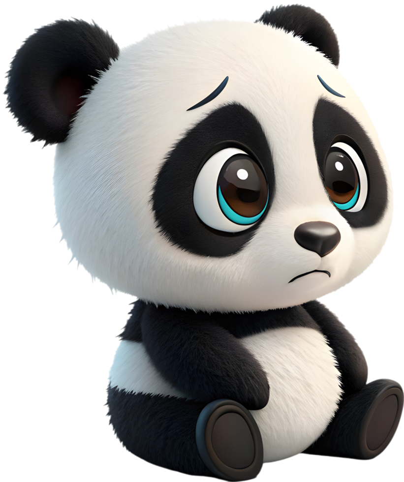 Tiny and Adorable Baby Panda with Soft Fur. . png