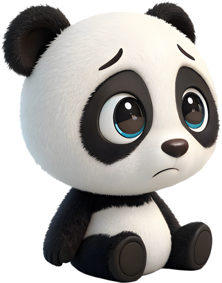 Lovely and Friendly Baby Panda with a Cute Look. . png