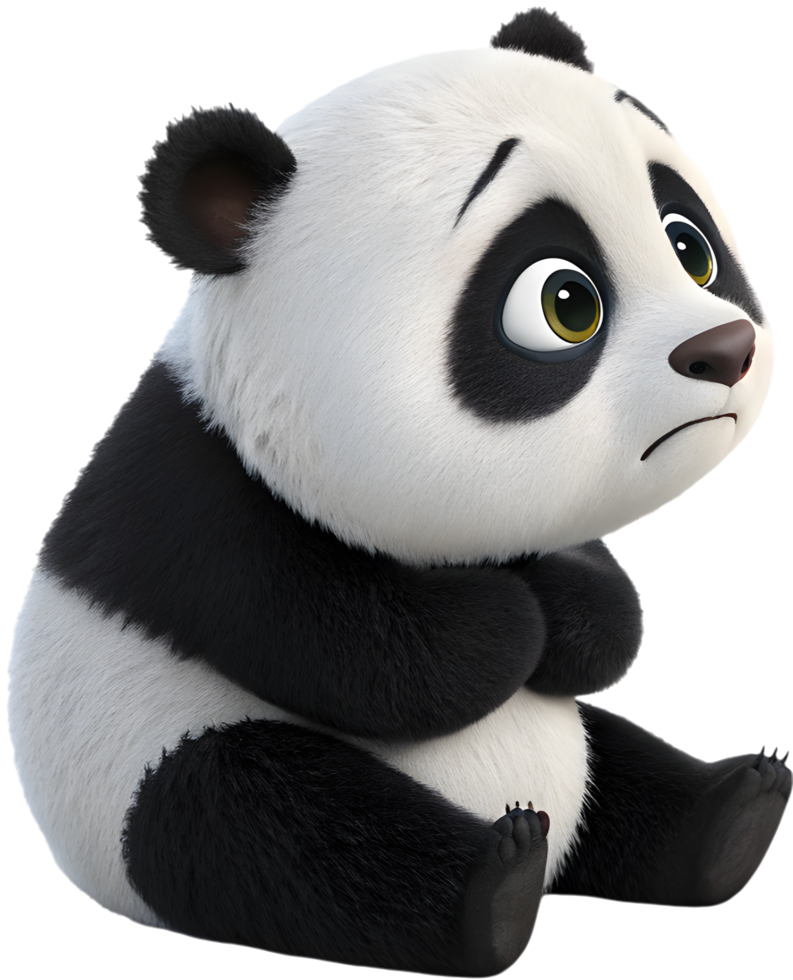 Happy and Playful Baby Panda Looking So Fun. . png