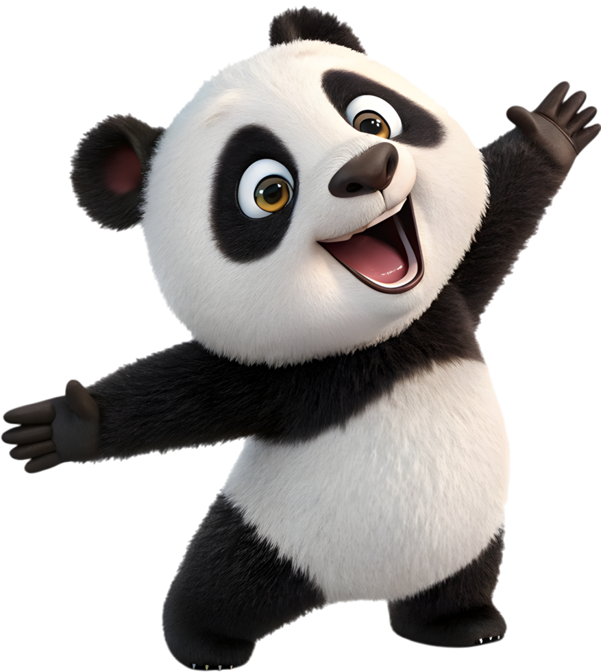 Soft and Lovely Baby Panda with a Smiling Face. . png