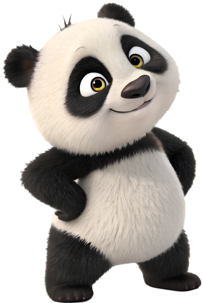 Cute and Joyful Panda Cub Full of Sweetness. . png