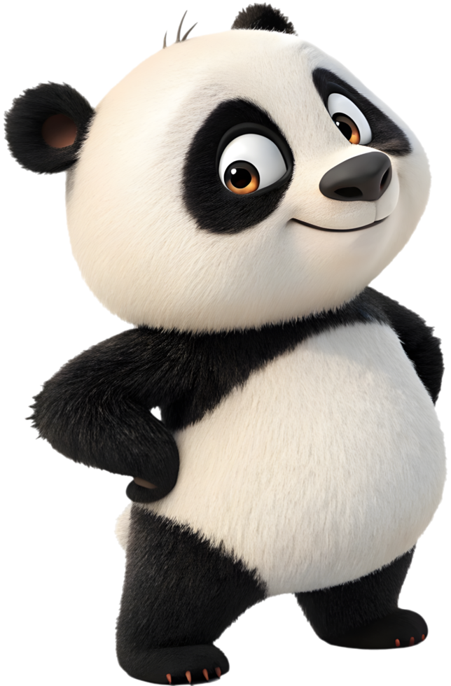 Soft and Fluffy Baby Panda Looking So Happy. . png