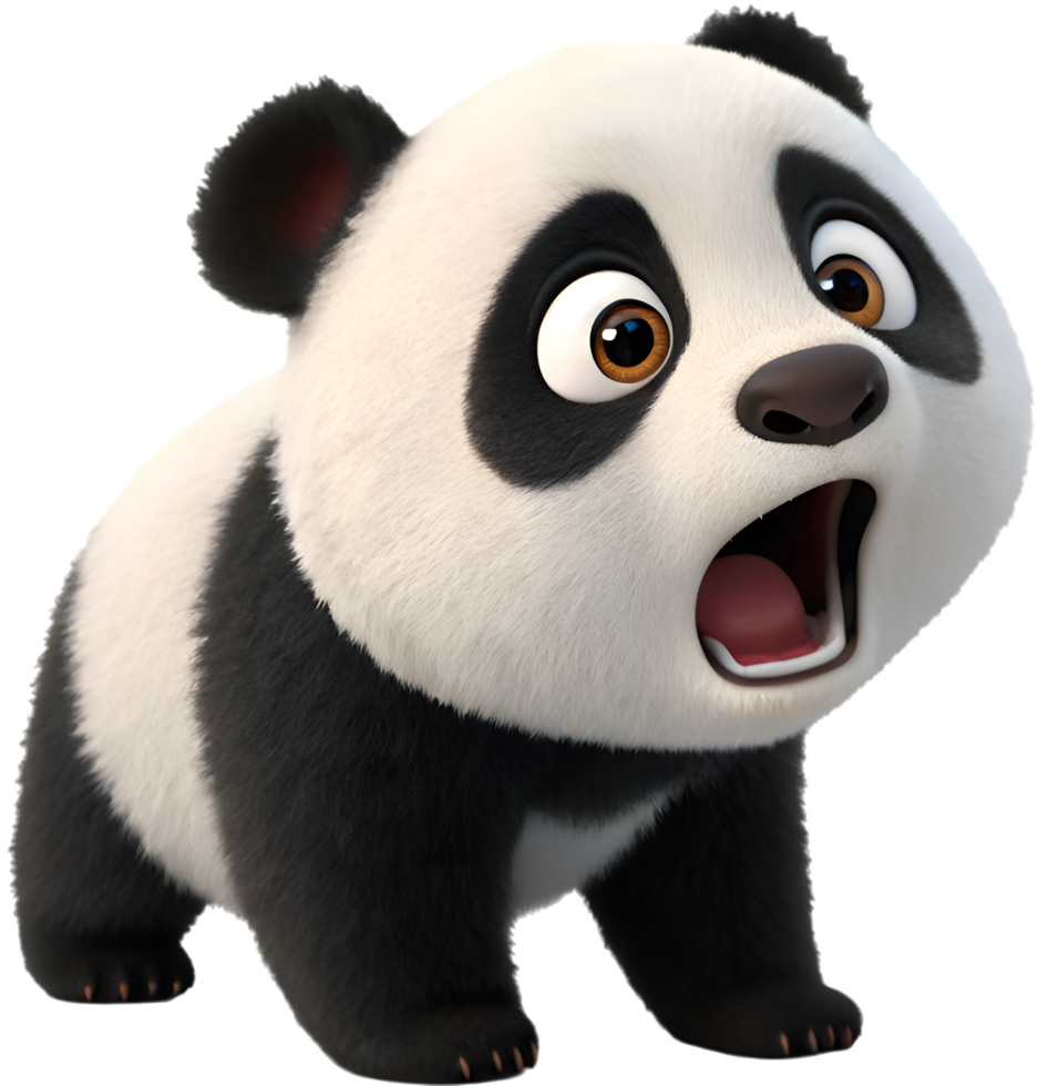 Adorable Baby Panda with Soft Fur and Playful Expression. . png