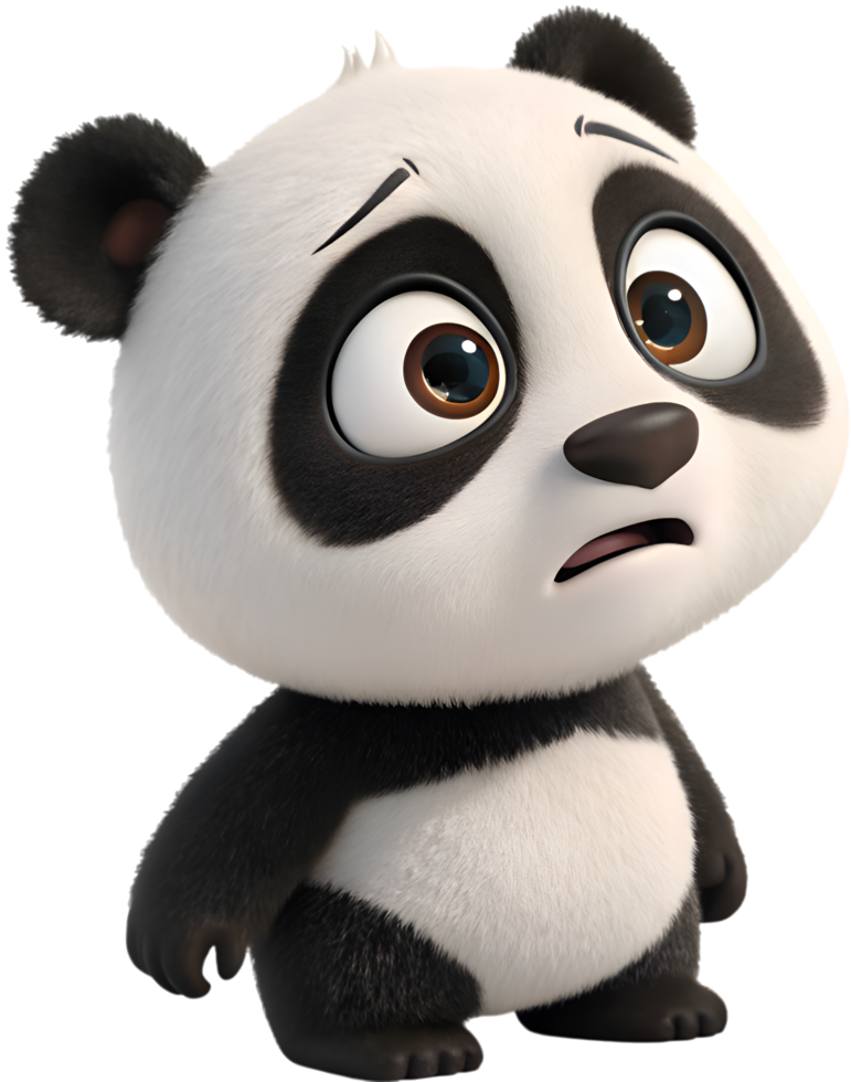 Chubby Baby Panda Looking Cute and Friendly. . png