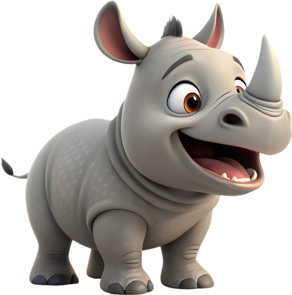 Expressive and Adorable Baby Rhino for Digital Design. . png