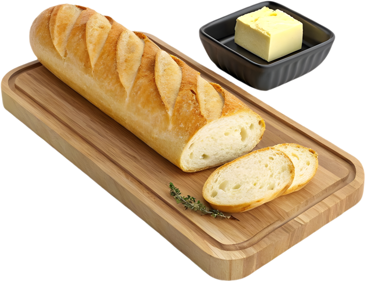 Golden brown loaf warm bakery delight with crunchy crust. . png