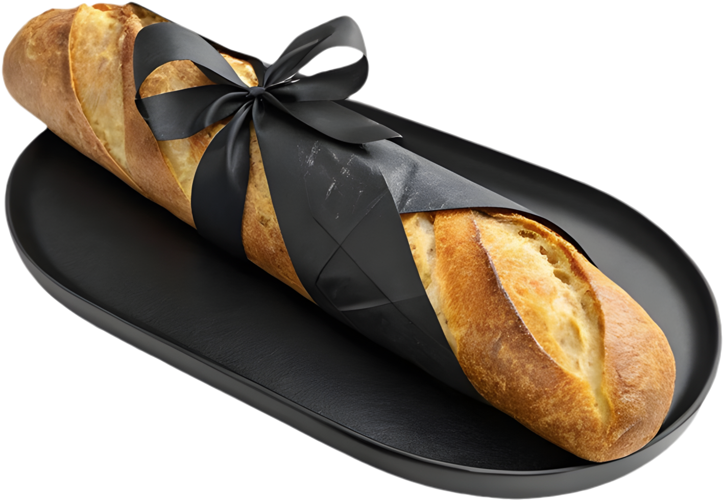 Warm and crispy baguette with delicious fluffy baked texture. . png