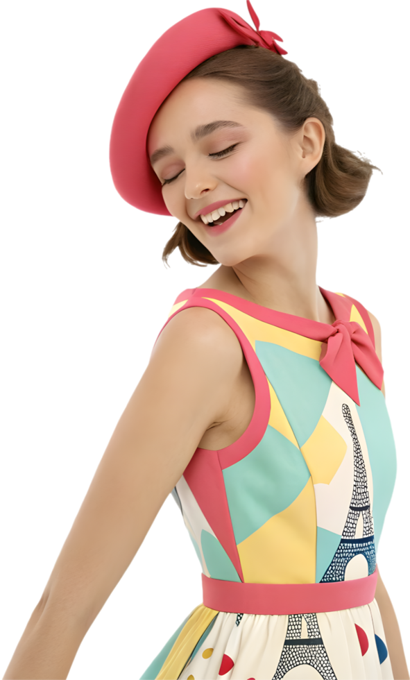 Elegant model woman portrait displaying beauty and confident pose. . png