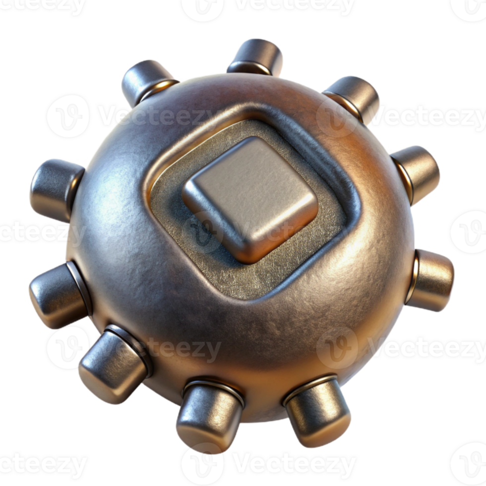 extraordinary vintage Living Tech Component with Metallic Sheen Isolated high resolution png